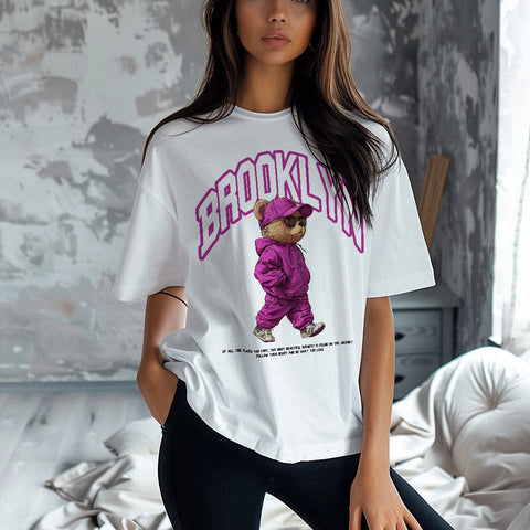 Tricou Oversize Women BROOKLYN BEAR