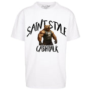 Tricou Oversize Unisex CASHTALK White