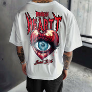 Tricou Oversize Unisex BROKEN HEART CLUB White