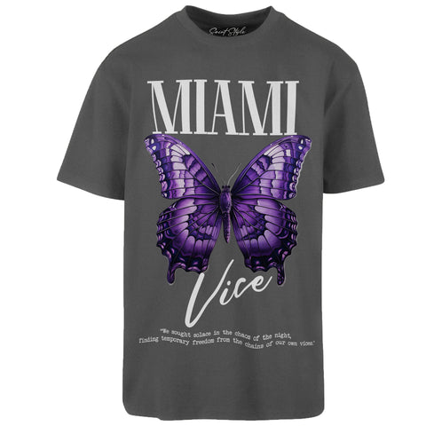 Tricou Oversize Women MIAMI VICE Gri