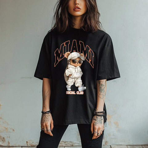 Tricou Oversize Women MIAMI BEAR