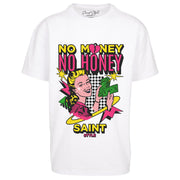 Tricou Oversize Women NO MONEY NO HONEY White