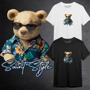 Tricou Unisex Loose-Fit Bear Summer Portrait