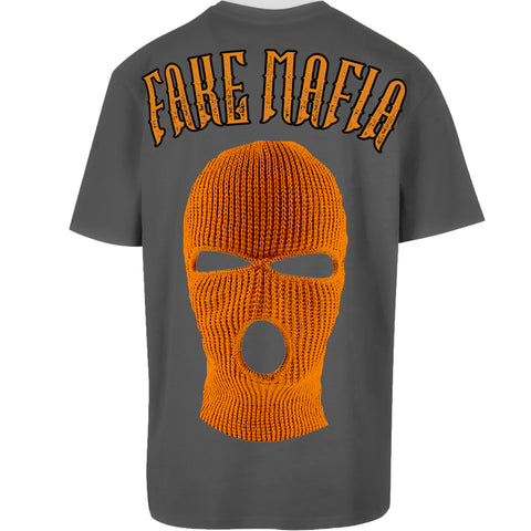 Tricou Oversize Unisex FAKE MAFIA Gri