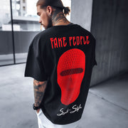 Tricou Oversize Unisex FAKE PEOPLE Black