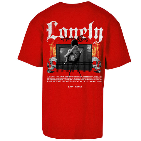 Tricou Oversize Unisex LOVELY Red