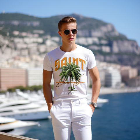 Tricou SlimFit Ultra Cotton PALM SLIM White