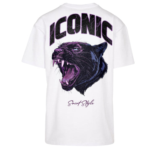 Tricou Oversize Unisex PANTHER White