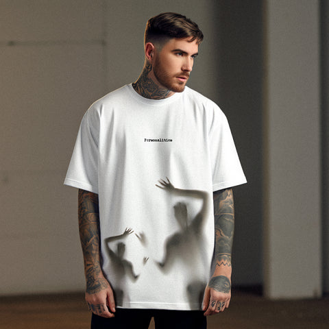 Tricou Oversize Unisex PERSONALITIES White