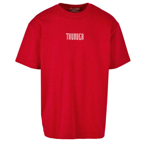 Tricou Oversize Unisex PTB THUNDER Red