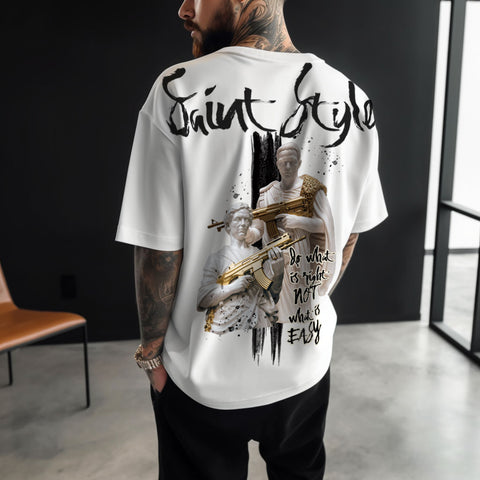 Tricou Oversize Unisex RIGHT White