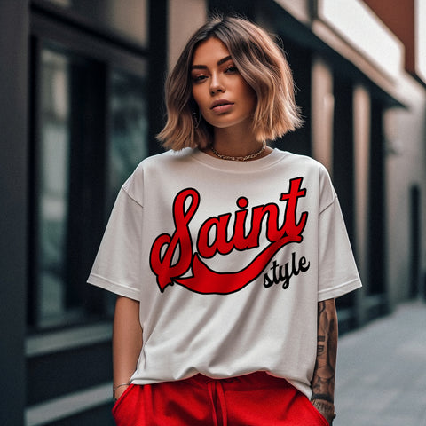 Tricou Oversize Women SAINTBSK White