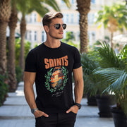 Tricou SlimFit Ultra Cotton SAINTS PARADISE Black