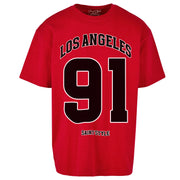 Tricou Oversize Women LOS ANGELES 91 Red