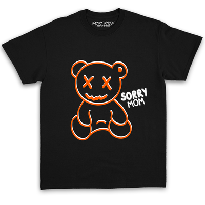 Tricou UNISEX SORRY MOM ORANGE Black