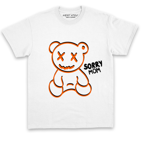 Tricou UNISEX SORRY MOM ORANGE White