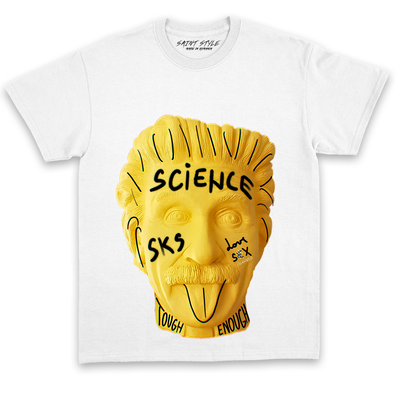 Tricou UNISEX EINSTEIN STATUE White