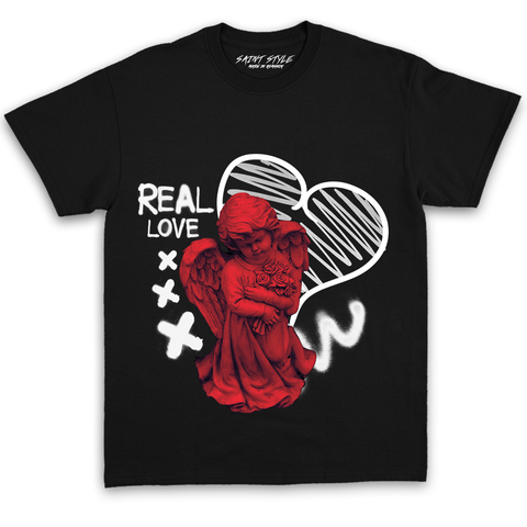 Tricou UNISEX REAL LOVE Black