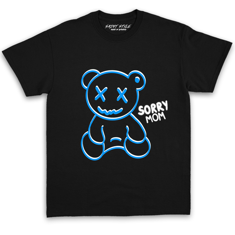 Tricou UNISEX SORRY MOM BLUE Black