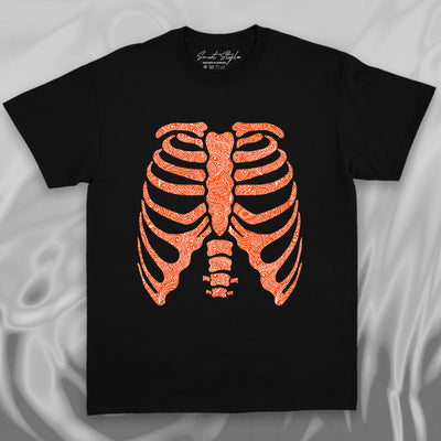 Tricou Chest Orange Black