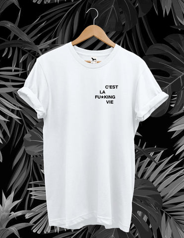 Tricou C`EST LA VIE White