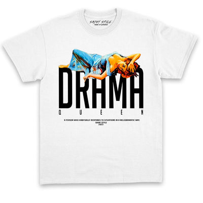 Tricou UNISEX PREMIUM Drama Queen White