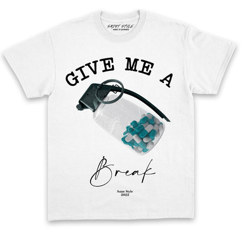 Tricou UNISEX PREMIUM Give Me A Break White