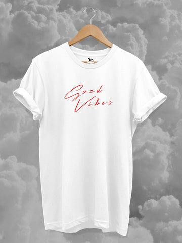 Tricou GOOD VIBES White