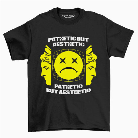 Tricou PREMIUM STR PATHETIC BUT AESTHETIC 2 Black