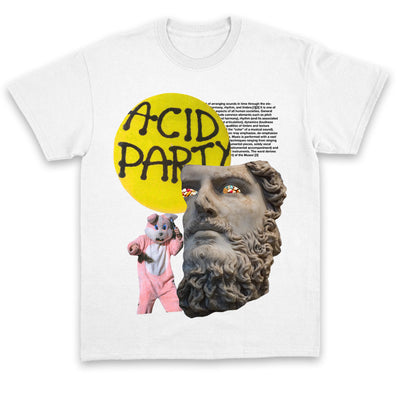 Tricou UNISEX ACID PARTY White