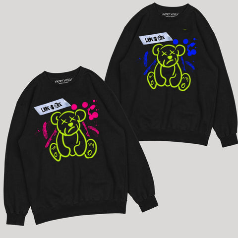 Set 2 Bluze Cuplu Bear Love Negre