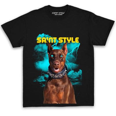 Tricou UNISEX PREMIUM Blue Sky Dog Black