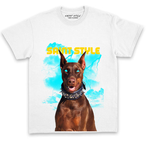 Tricou UNISEX PREMIUM Blue Sky Dog White