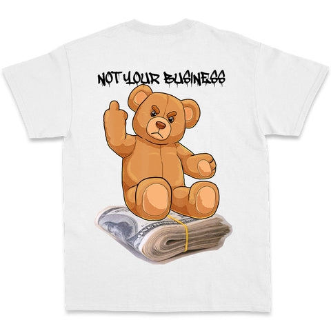 Tricou UNISEX BUSINESS BEAR White