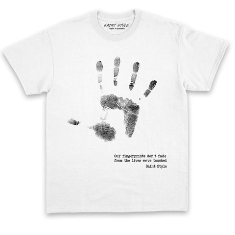 Tricou UNISEX PREMIUM Fingerprint White