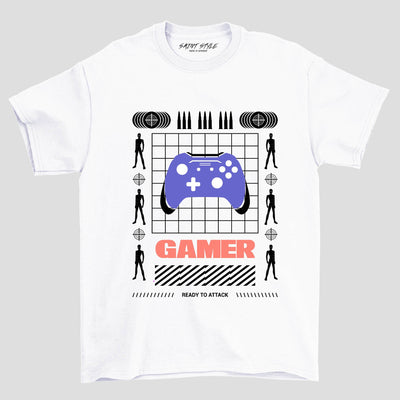 Tricou PREMIUM STR GAMER White