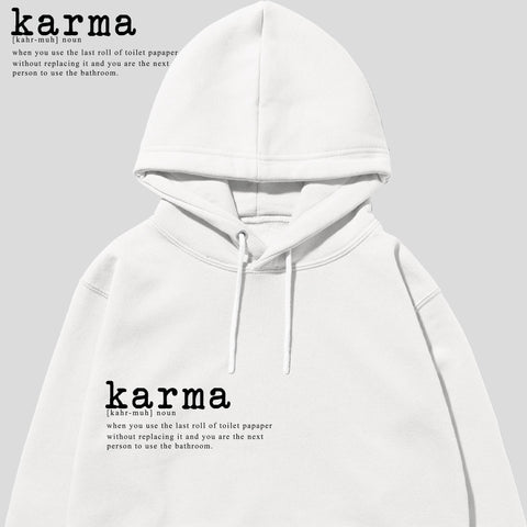 Hanorac UNISEX KARMA DEFINITION White