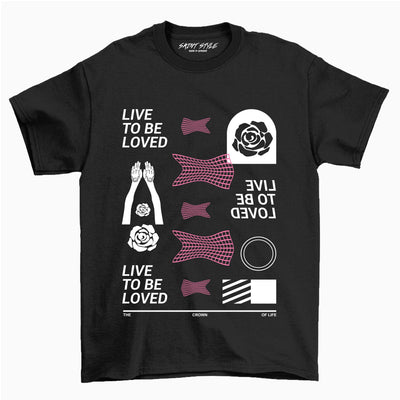 Tricou PREMIUM STR LIVE TO BE LOVED Black