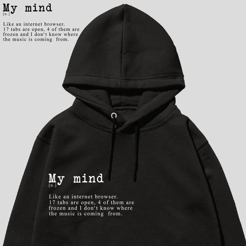 Hanorac UNISEX My Mind Black