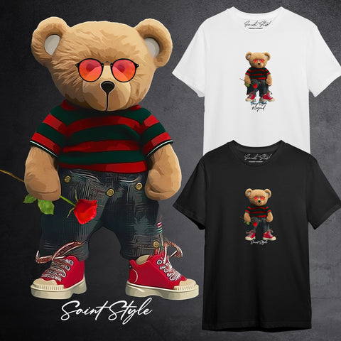 Tricou Unisex Loose-Fit Rose Bear