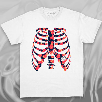 Tricou Chest trippy white