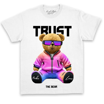 Tricou UNISEX TRUST THE BEAR White