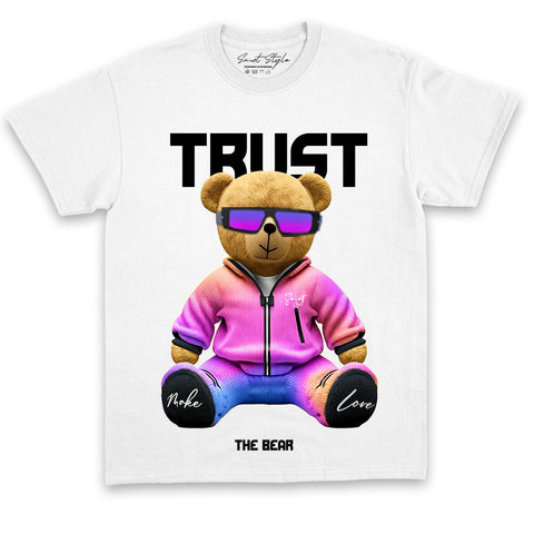 Tricou UNISEX TRUST THE BEAR White